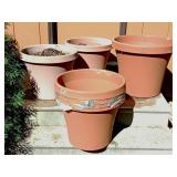 (7) 17" & 20" Plastic Planters