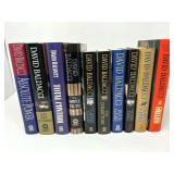 (10) David Baldacci Hardback Books w/Bookends