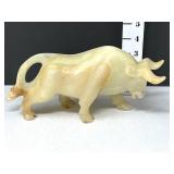 Hand Carved Stone Bull Figure
