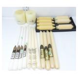 Assortment of White & Cream Colored Candles - 5"