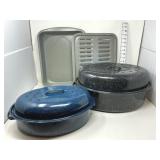 Enamelware Roaster Pans & Broiler Pan