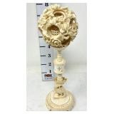 Vintage Chinese Puzzle Ball on Stand