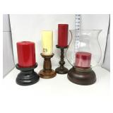 (4) Candle Bases/Centerpiece & Candles