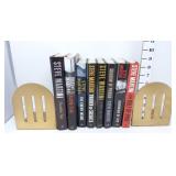 (8) Steve Martini Hardcover Books w/Bookends