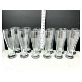 (12) Clear Pilsner Tapered  Beer Glass