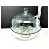 Clear Glass Cake Server w/Lid