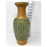 Fine Woven Bamboo Wrapped Chinese Porcelain Vase