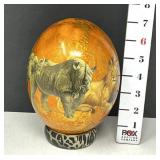Decoupage Ostrich Egg w/African Animals