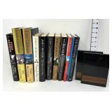 (10) John Grisham Hardcover Books w/Bookends