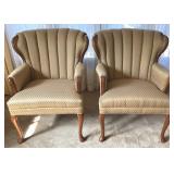 (2) Matching Queen Ann Accent Chairs