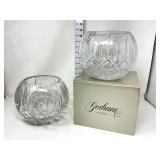 (2) 8ï¿½ Crystal Lady Anne Rose Bowls by Gorham -