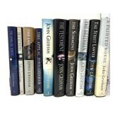 (10) John Grisham Hardcover Books w/Bookends