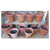 (10) 7" & 9" Plastic Planters