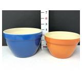 (2) Nesting Crate & Barrel Bowls - Portugal