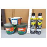 (3) OFF Citronella Buckets - New & (2) Raid Wasp