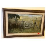 Carmel Valley Gate by R.G. Grauer Oil Painting on