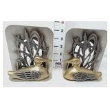 1980 Metzke Brass & Pewter Bookends
