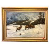 B. Fisher Holm- Oil Painting on Canvas of Big Horn