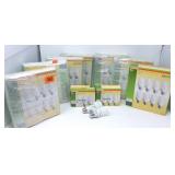 (64) Sylvania 60W Soft White CFL Light Bulbs