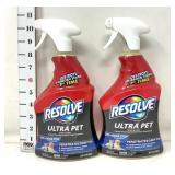 (2) New - Resolve Ultra Pet Stain & Odor Pre