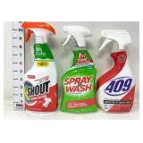 Shout, Spray n Wash, & 409 Cleaners - New