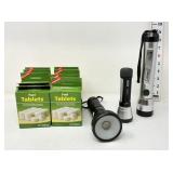 (3) Flashlights & (5) Boxes of Fuel Tabs for