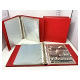 (3) Binders w/ Sheet Protectors & Letter Stickers