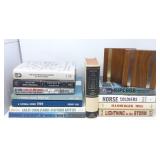 Airborne & Vietnam War Books w/Wood Bookends