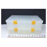 (2) Plano Clear Plastic Storage Boxes