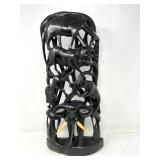 Ebony Wood African Makonde Ujamma Family Tree of
