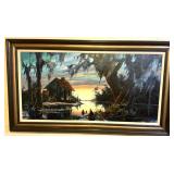 Louisiana Bayou Scene - Oil Painting on Canvas by