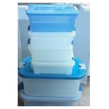 (5) Rubbermaid Containers & (1) Plano w/Lids