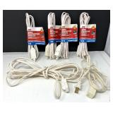 (6) Indoor Household Extension Cords - (4) New