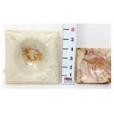 (2) Onyx/Marble Ashtrays