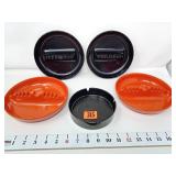 Lack Ges-Line & Orange Dale Chemical Ashtrays