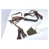 (3) canvas & Leather Game Carriers