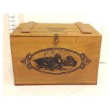 Wooden Hinged Box w/Duck Design