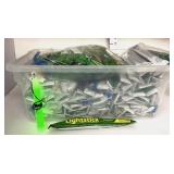 Tote of Glowing Light Sticks  - 12 hr. - Green &