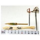 (4) Letter Openers - Norwegian Reeindeer Bone,