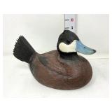 Hand Carved & Painted Drake Ruddy Duck Decoy -