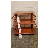 End table/magazine rack on wheels