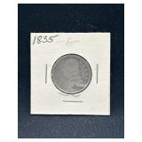 1835 Capped Bust silver quarter