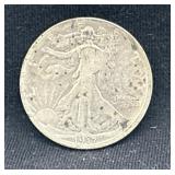 1917 S Walking Liberty silver half dollar