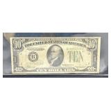 1934 $10 bill green seal