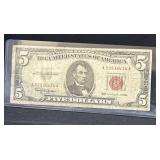 1963 Red Seal $5 bill