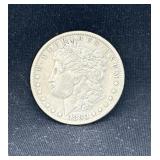 1880 Morgan silver dollar
