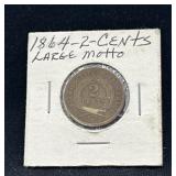 1864 2 cent piece