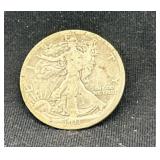 1916 D silver walking Liberty half dollar