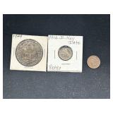 Group of 3 coins repos. Repo 1749 8 realle, 1916
