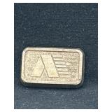A mark 1 Troy ounce silver bar